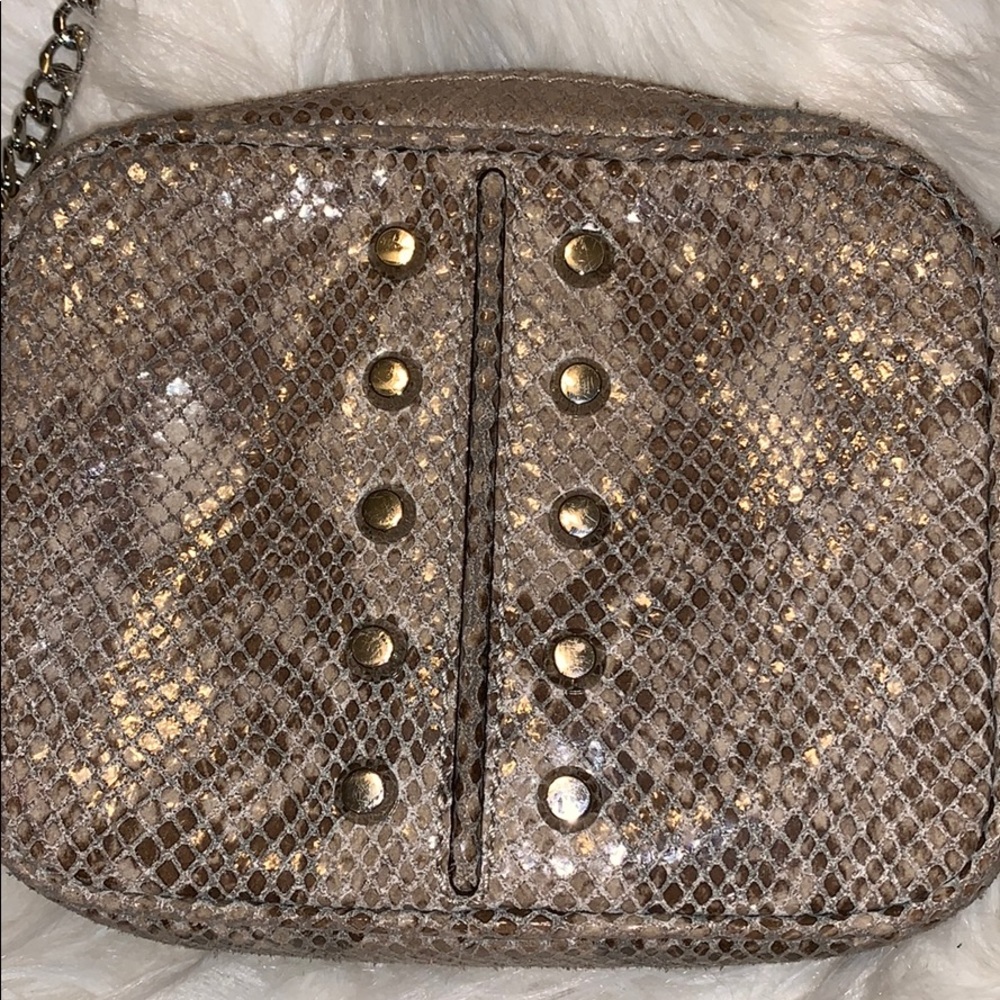 Michael Kors Snakeskin Studded Crossbody Bag - Picture 2 of 5